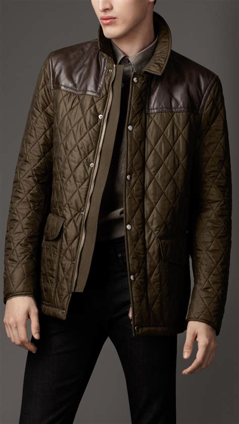 burberry leather jacket mens price|burberry men's down jacket.